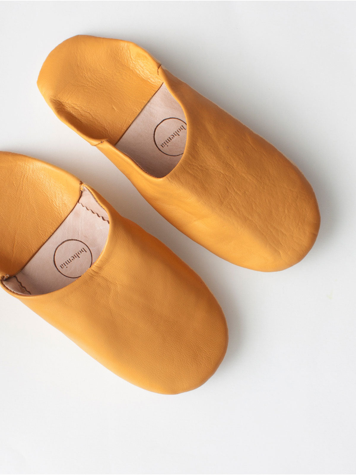 Moroccan Babouche Slippers - Soft Leather Traditional House Shoes for Men & Women | Ochre Color | Perfect for Home, Lounge & Spa Relaxation