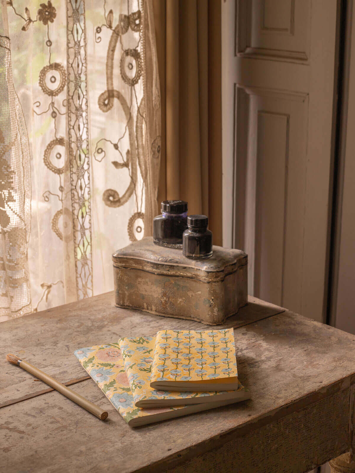 Buttermilk Garland Notebook - A5 Lined Journal for Writing, Note Taking & Planning - Perfect for School, Office & Travel