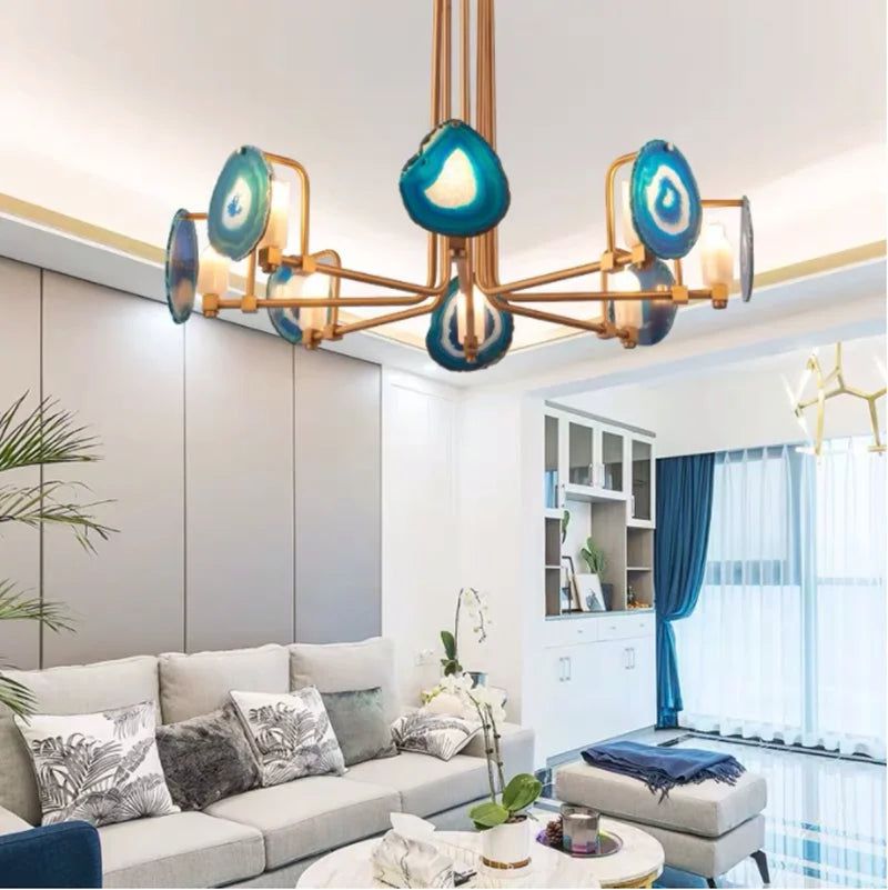 Modern Two-Tier Chandelier Lighting Fixture - Elegant Postmodern Art Design for Dining Room, Living Room & Bedroom Decor
