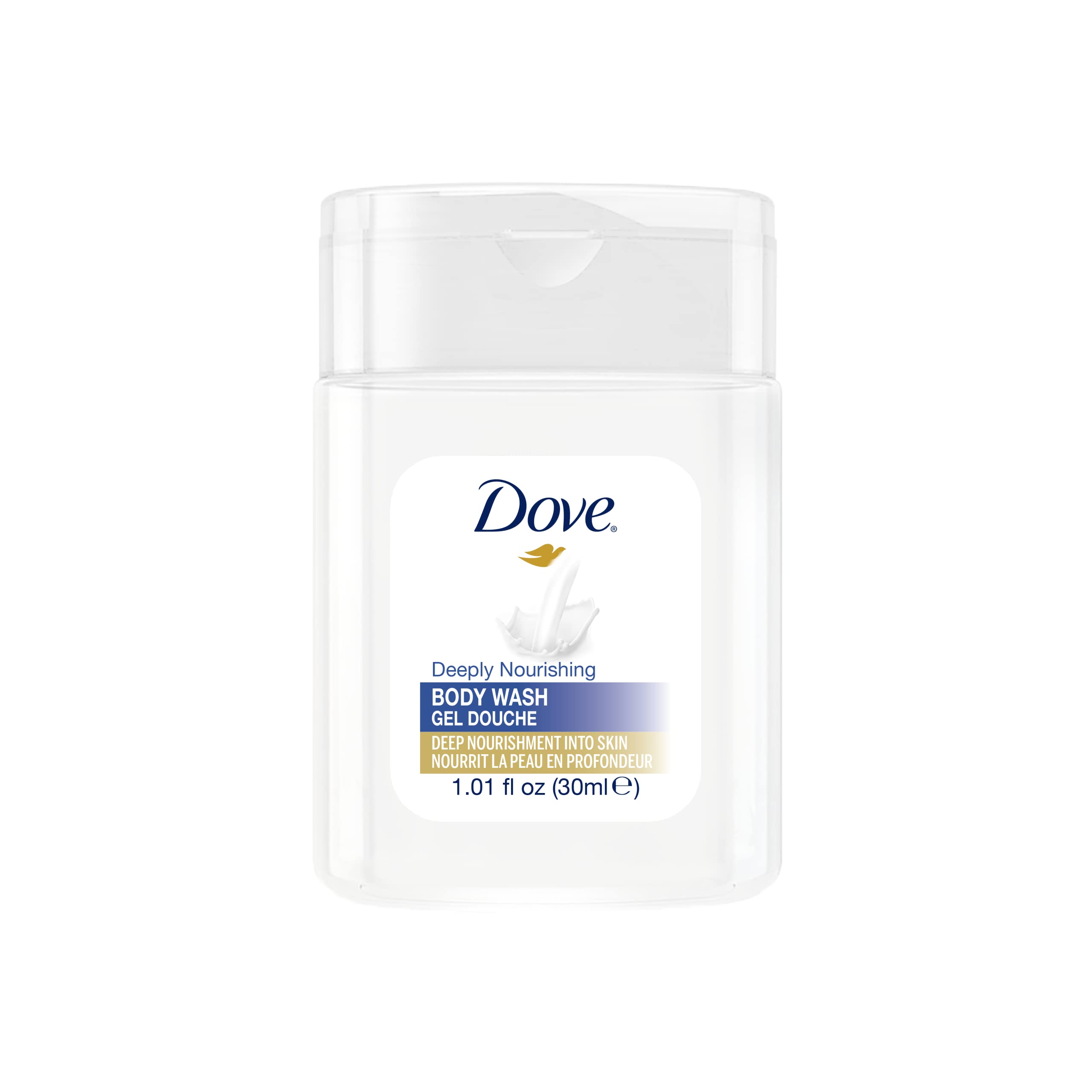 Dove Essential Body Wash 30ml (1oz) - Bulk Pack of 192 for Hotels, Motels & Hospitality Industry | Moisturizing Shower Gel for Home & Travel Use