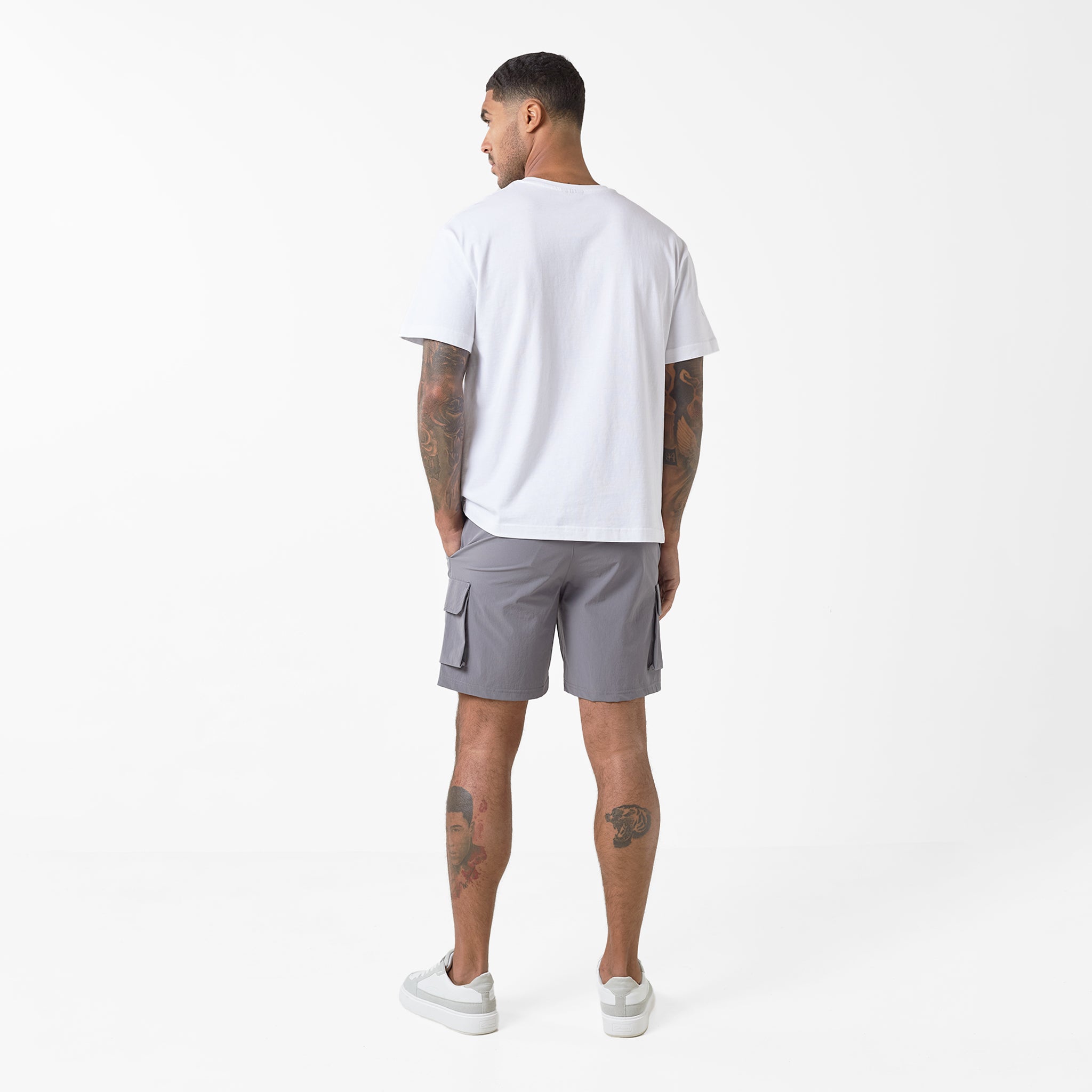 Premium Tech Cargo Shorts for Men - Comfortable & Durable Workout & Travel Pants with Multiple Pockets | Charcoal Grey | Perfect for Gym, Hiking, Outdoor Adventures & Casual Wear