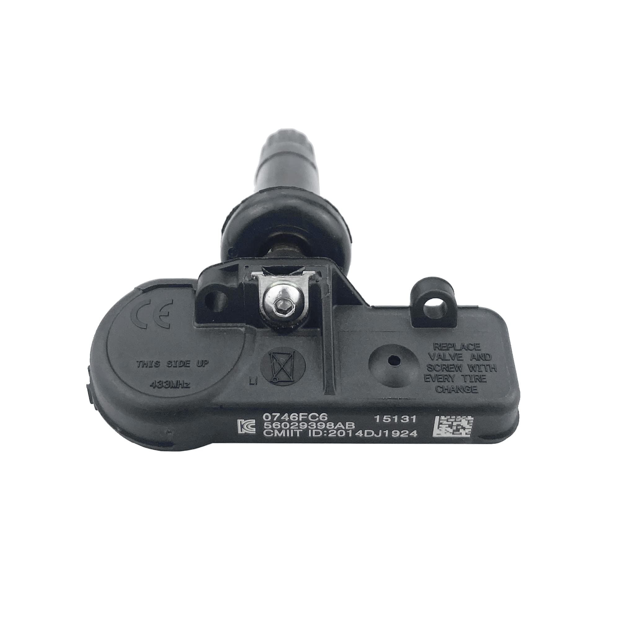 4 Pack TPMS Tire Pressure Monitoring System Sensor 433MHz for Jeep Wrangler JK Dodge Ram Charger - Replacement for 56029398AB 68142397AA 68241067AA 68241067AB - Easy DIY Installation for Improved Vehicle Safety & Fuel Efficiency