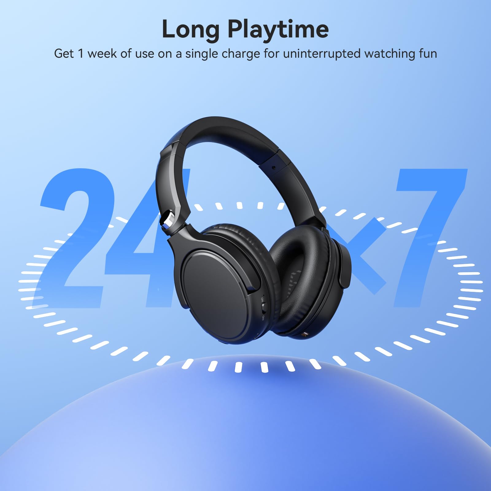 **Wireless TV Headphones for Seniors – Bluetooth 5.0 Over-Ear Headset with 65-Hour Battery Life, No Audio Delay, Universal TV Compatibility & Charging Base – Perfect Gift for Elderly & Parents (Ideal for Watching TV, Movies & Relaxing at Home)**
