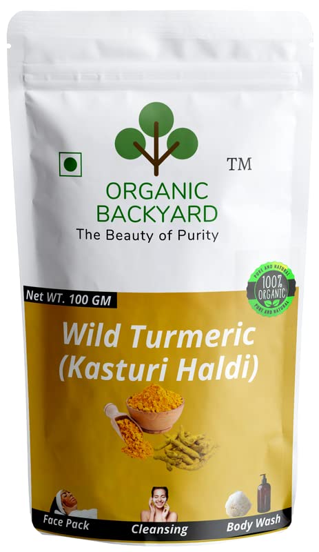 Organic Wild Turmeric (Kasturi Haldi) Powder 100g - Pure Golden Glow Essence for Radiant Skin & Face Care | Natural Brightening, Anti-Aging | DIY Face Mask & Ayurvedic Beauty Rituals