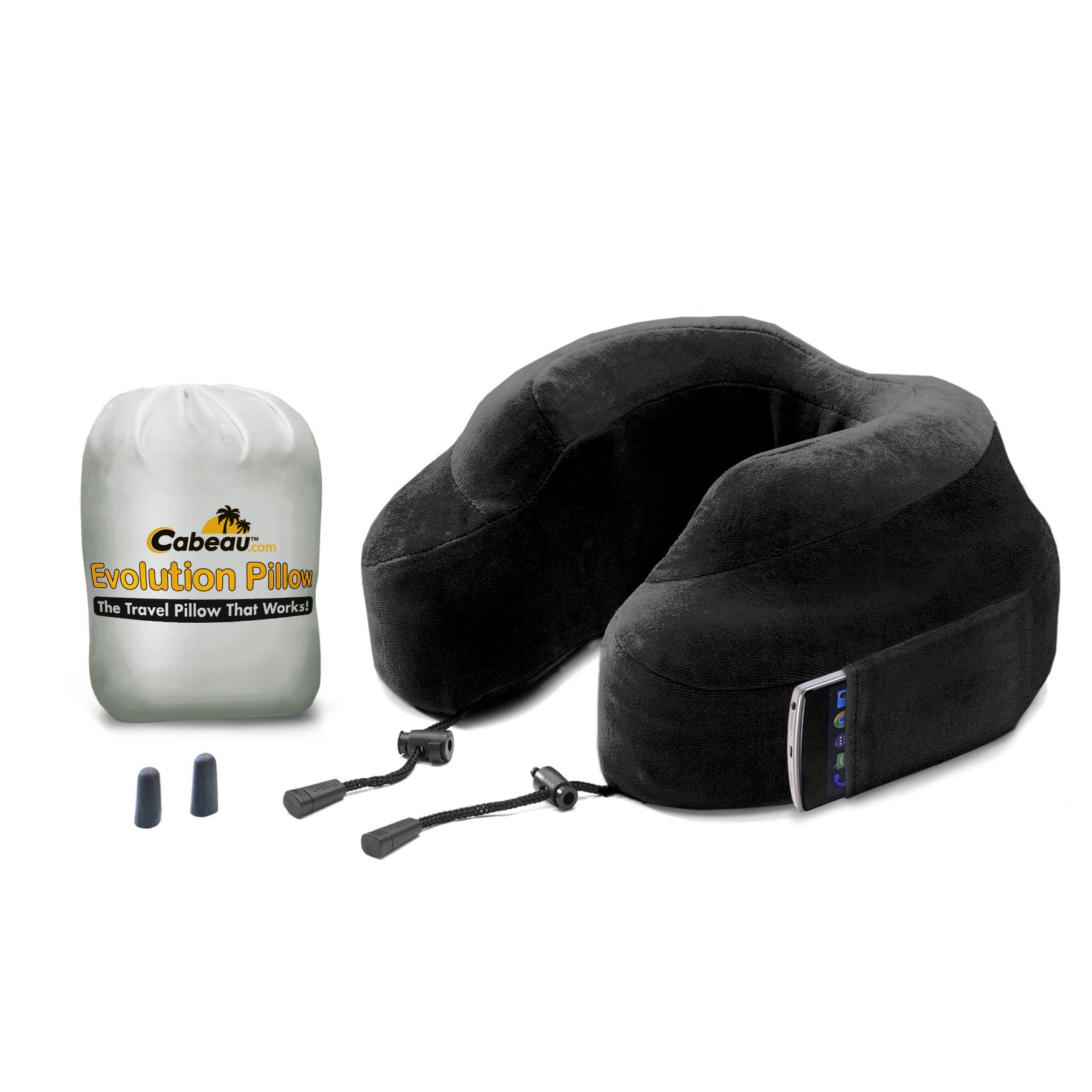 Cabeau Evolution Memory Foam Travel Pillow - Neck Support for Airplane, Car & Home Use - Comfortable & Portable for Long Flights, Road Trips & Relaxation