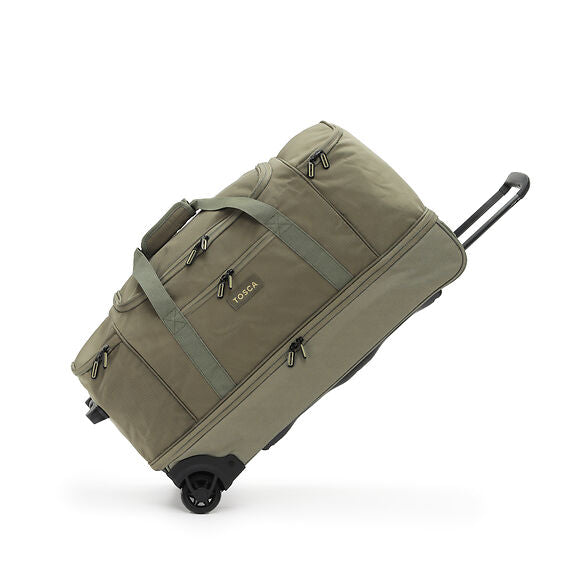 Tosca TCA798TWM B 70cm Wheeled Split Compartment Duffle Bag - Khaki/Sand | Travel Duffel for Gym, Sports, Weekend Getaways & Business Trips