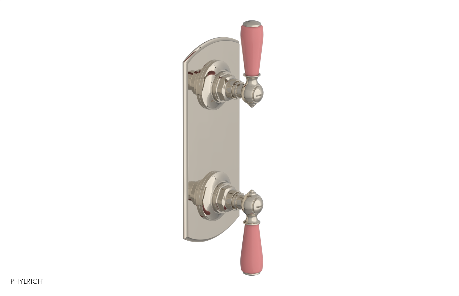 Jamestown Thermostatic Shower Valve with Volume Control & Diverter - Pink Accented Bathroom Fixture for Modern Home Renovation