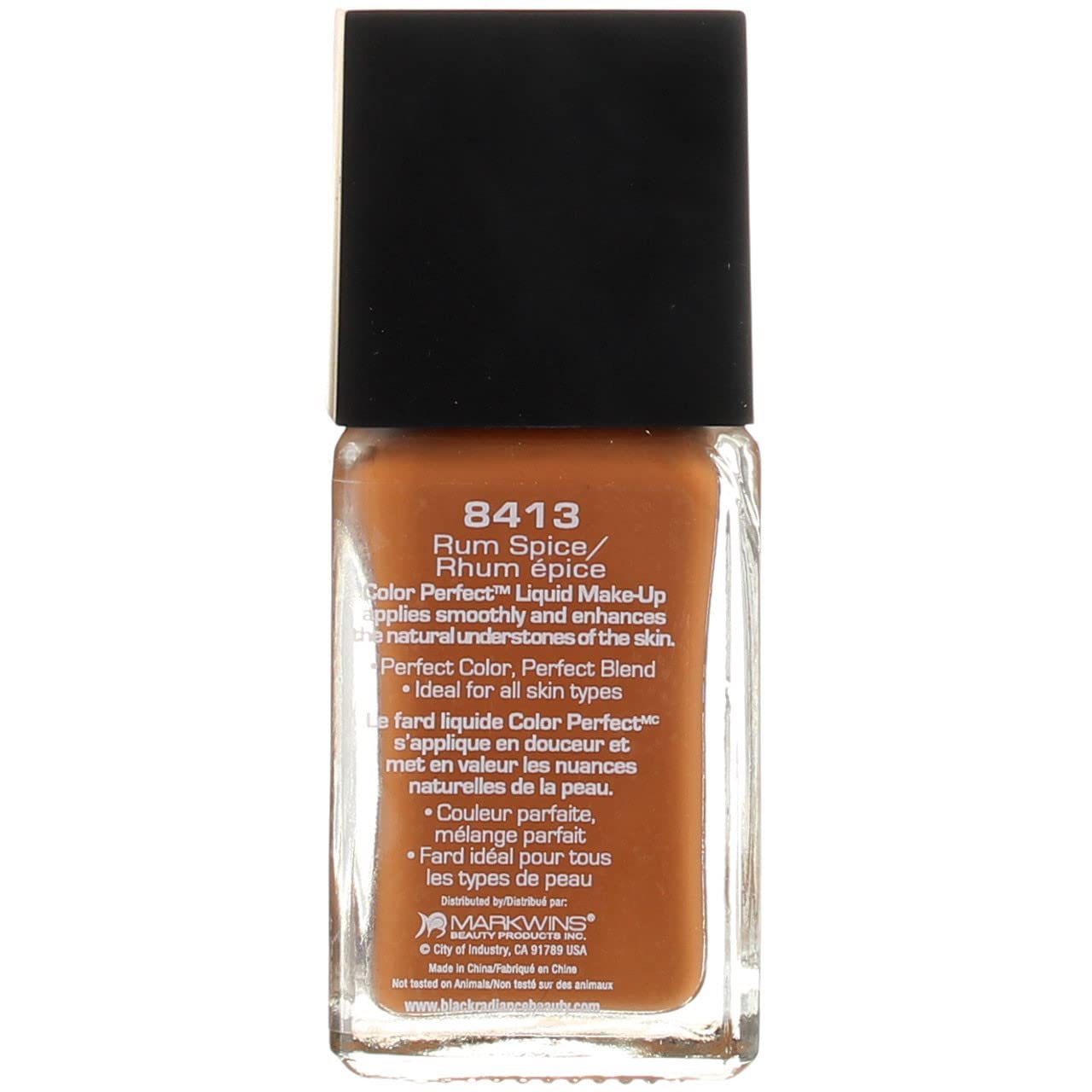 Black Radiance Oil-Free Liquid Makeup - Rum Spice 1 oz (12 Pack) | Long-Lasting Full Coverage Foundation for Dark Skin Tones | Perfect for Daily Wear & Special Occasions