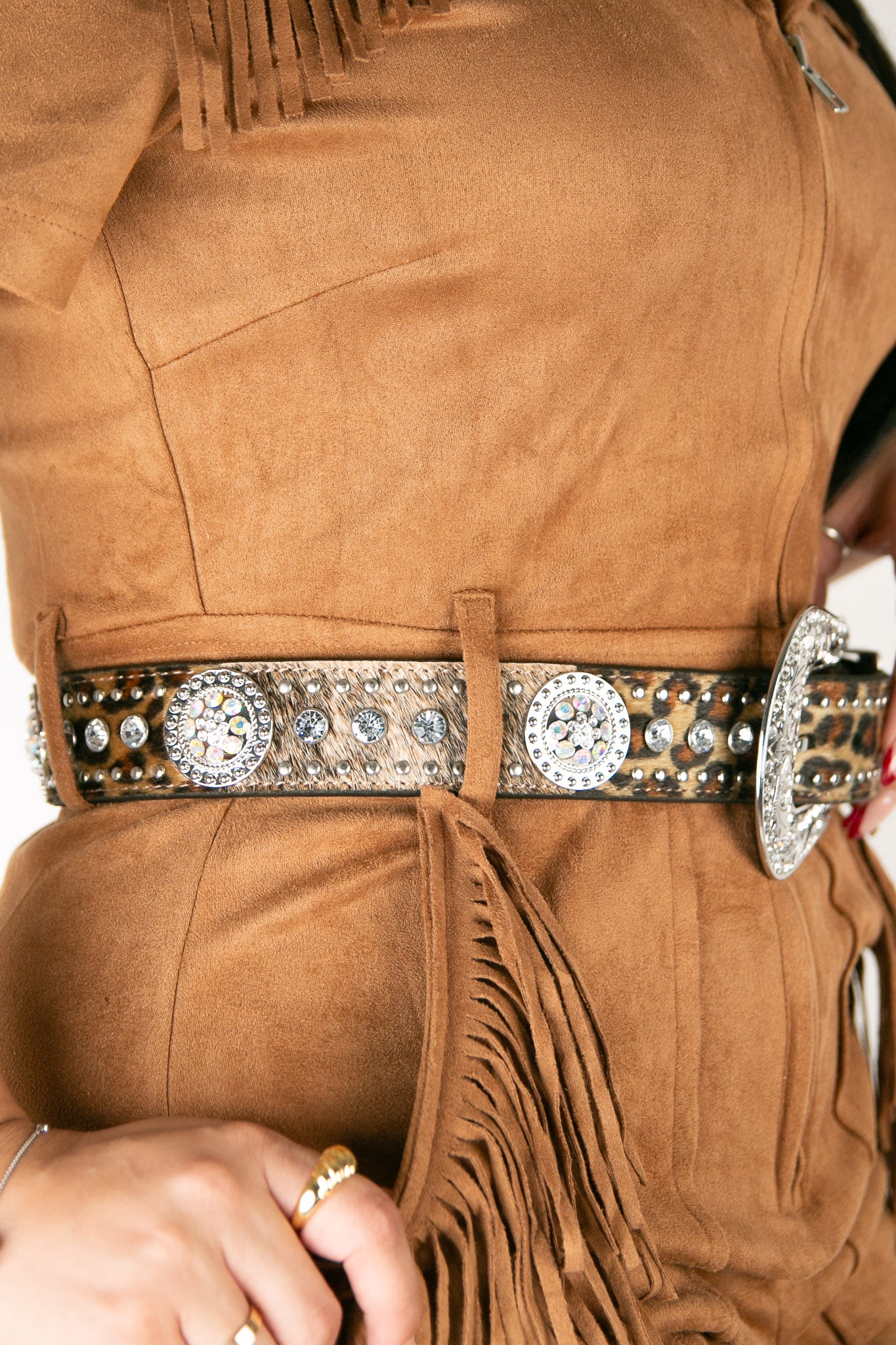 Authentic Nocona Cowhide & Leopard Print Cowgirl Belt for Women | Western Fashion Accessory | Perfect for Rodeo, Country Music Concerts & Everyday Wear