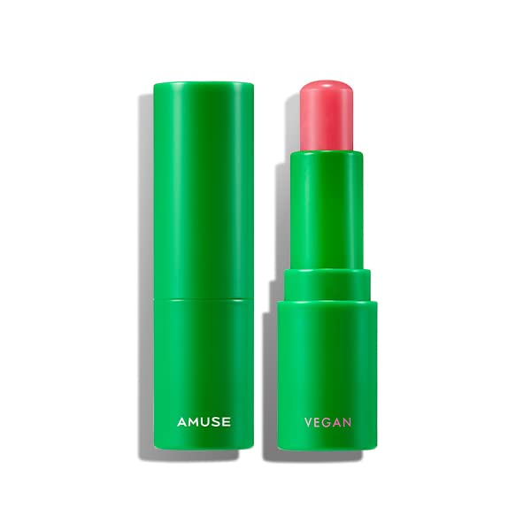 AMUSE Vegan Green Lip Balm - 02 ROSE | Korean Cruelty-Free Lip Care | Hydrating & Nourishing Lip Treatment | Perfect for Dry Lips, Winter Care & Daily Moisturizing