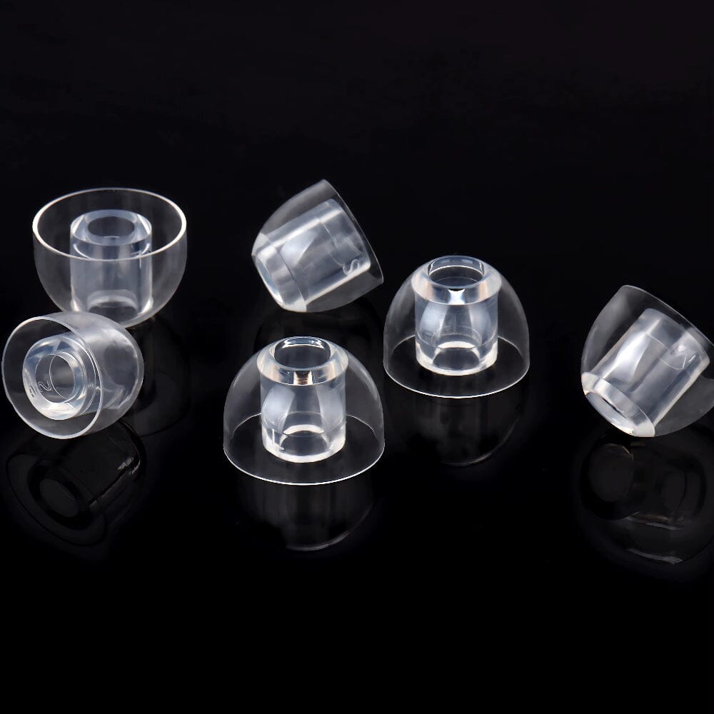 TWISTURA Stars Crystal Clear Liquid Silicone Eartips for 4.2mm & 6mm Nozzle - Comfortable Noise Isolation Ear Tips for AirPods, Galaxy Buds & Wireless Earbuds - Perfect for Workouts, Travel & Daily Use