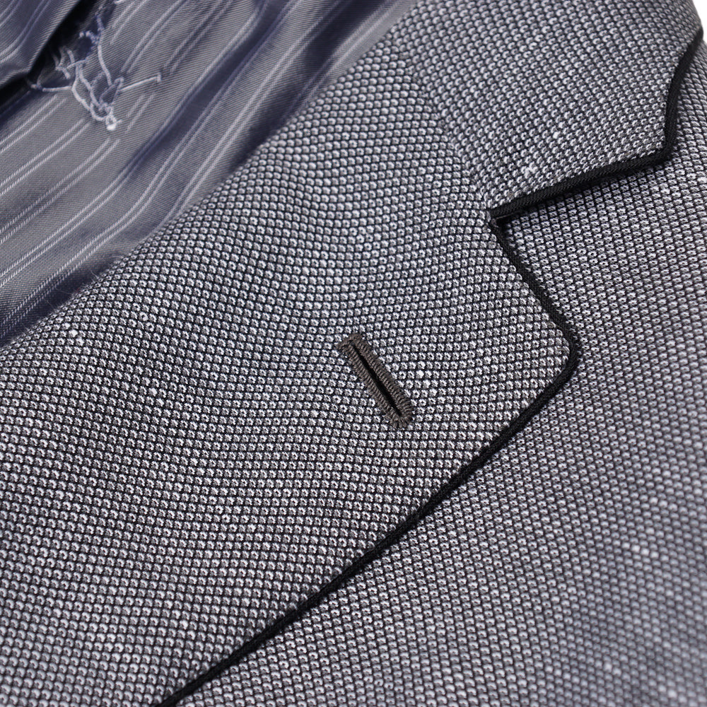 Brioni Men's Silvery Gray Patterned Sport Coat - Premium Slim Fit Blazer for Business, Wedding & Formal Events