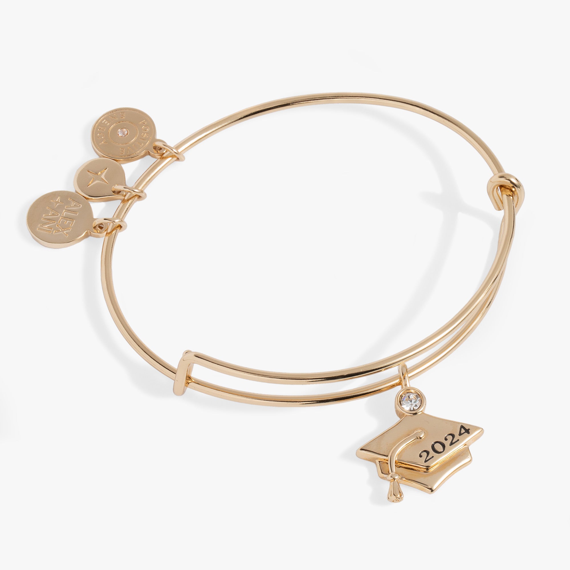 2024 Graduation Cap Charm Bangle - Elegant Silver Plated Bracelet for Graduation Party, Commencement Ceremony & School Celebration - Perfect Gift for Graduates