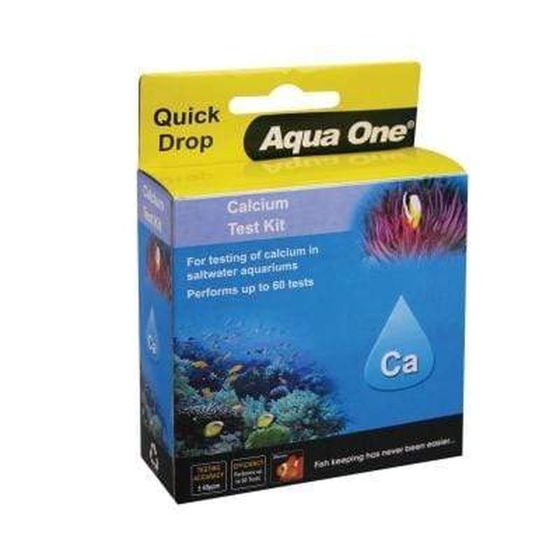 Aqua One Calcium Ca Quick Drop Test Kit - Accurate Water Testing for Aquariums & Reef Tanks | Monitor Calcium Levels for Healthy Fish & Coral Growth