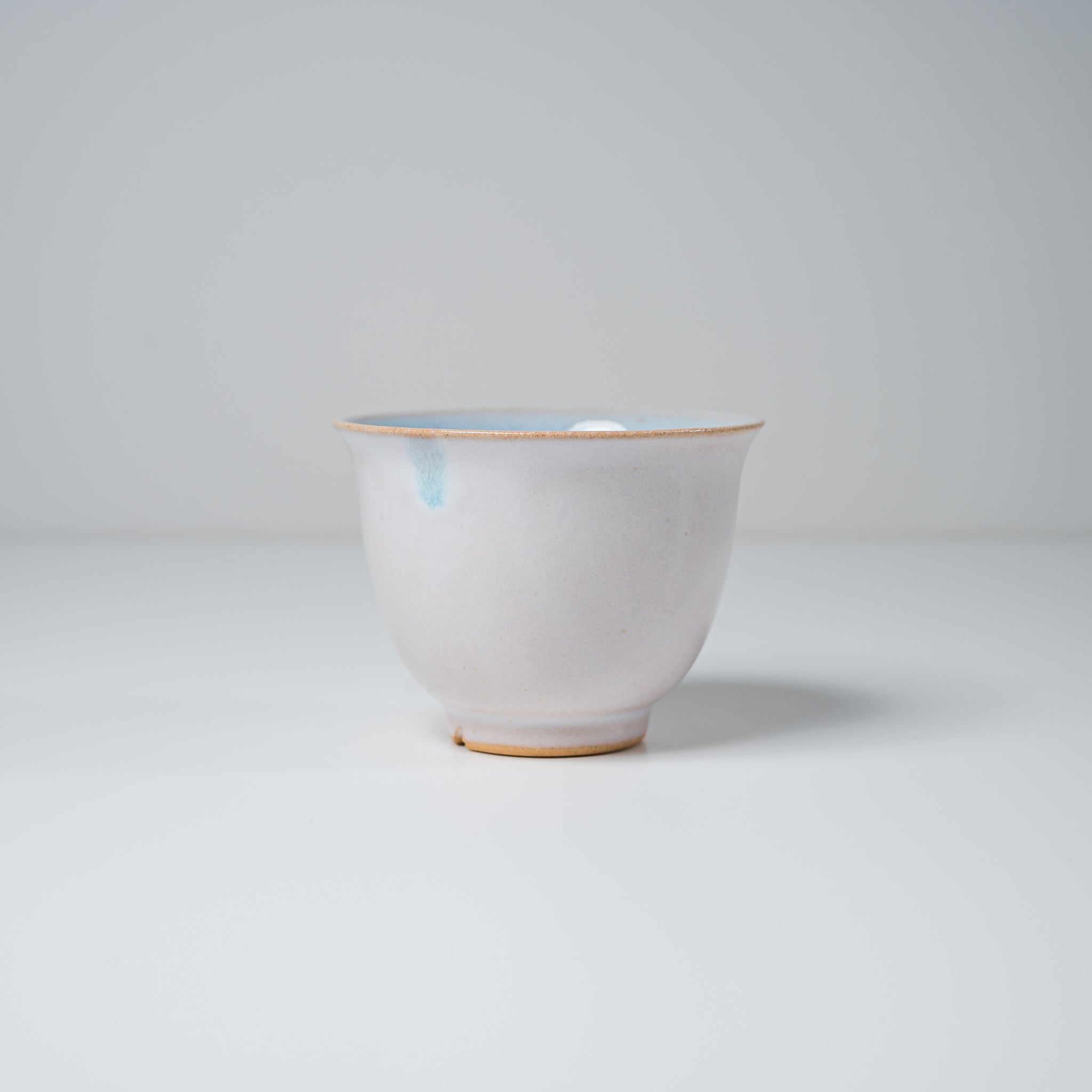 Tenryu Kiln Hagi Ware Japanese Tea Cup & Sake Cup - Handcrafted Sky Blue Ceramic - Traditional Japanese Pottery for Matcha, Sencha & Sake Drinking Ceremonies