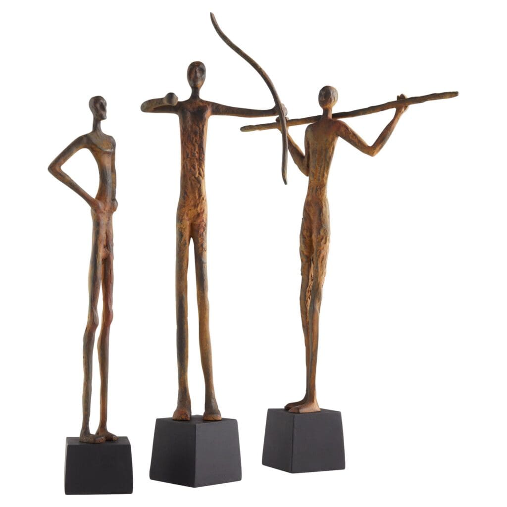 Cyan Design 11674 Maasai Gatherer Human Figure Sculpture - Rustic Finish African Tribal Decor for Home, Office & Garden Decorations