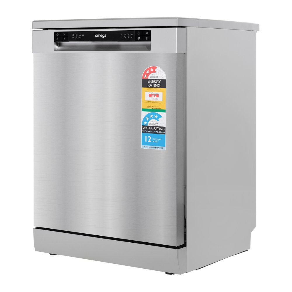 Freestanding Dishwasher 60cm Stainless Steel - Omega ODWF6014X for Modern Kitchens | Compact & Energy Efficient | Perfect for Apartments, Small Homes & RVs