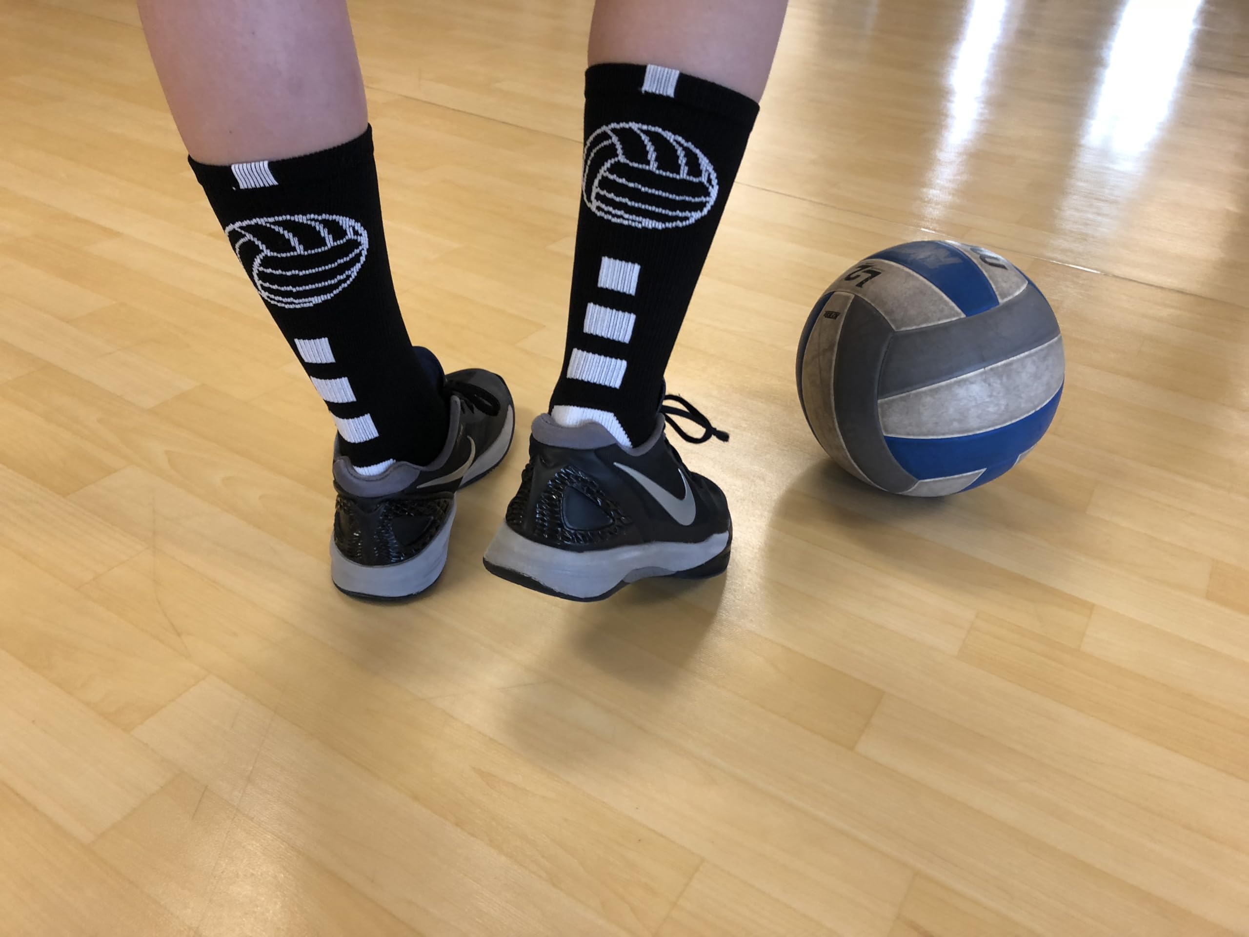 MadSportsStuff Volleyball Socks for Women, Girls & Teens - Crew Length Athletic Socks for Volleyball Players | Perfect Volleyball Accessories & Gifts for Training, Games & Team Sports