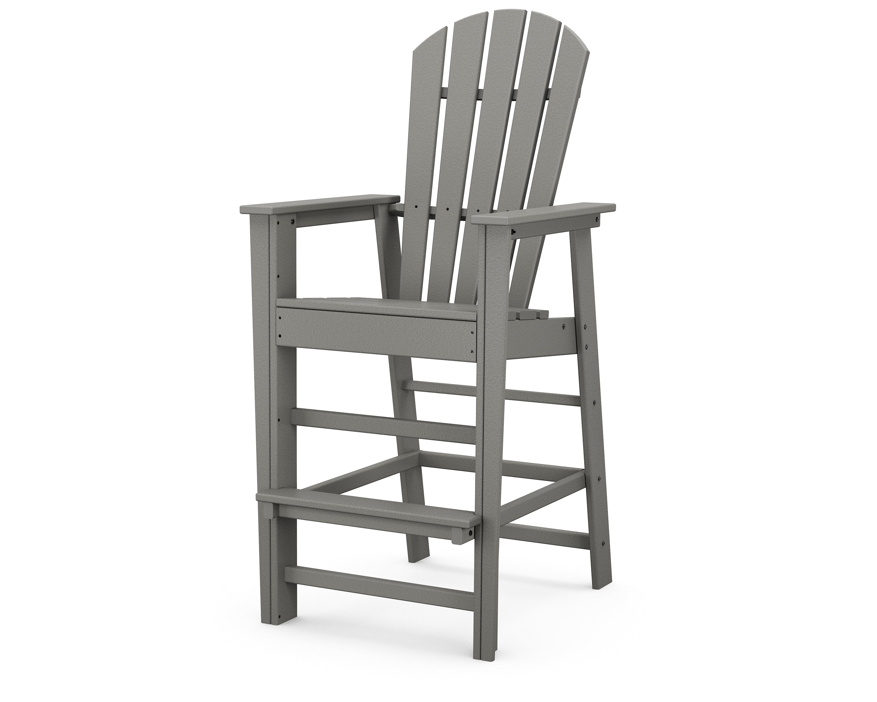 POLYWOOD South Beach Bar Chair - Outdoor Patio Furniture, Weather-Resistant Adirondack Style Bar Stool for Poolside, Deck, or Backyard - Comfortable & Durable Plastic Wood Material