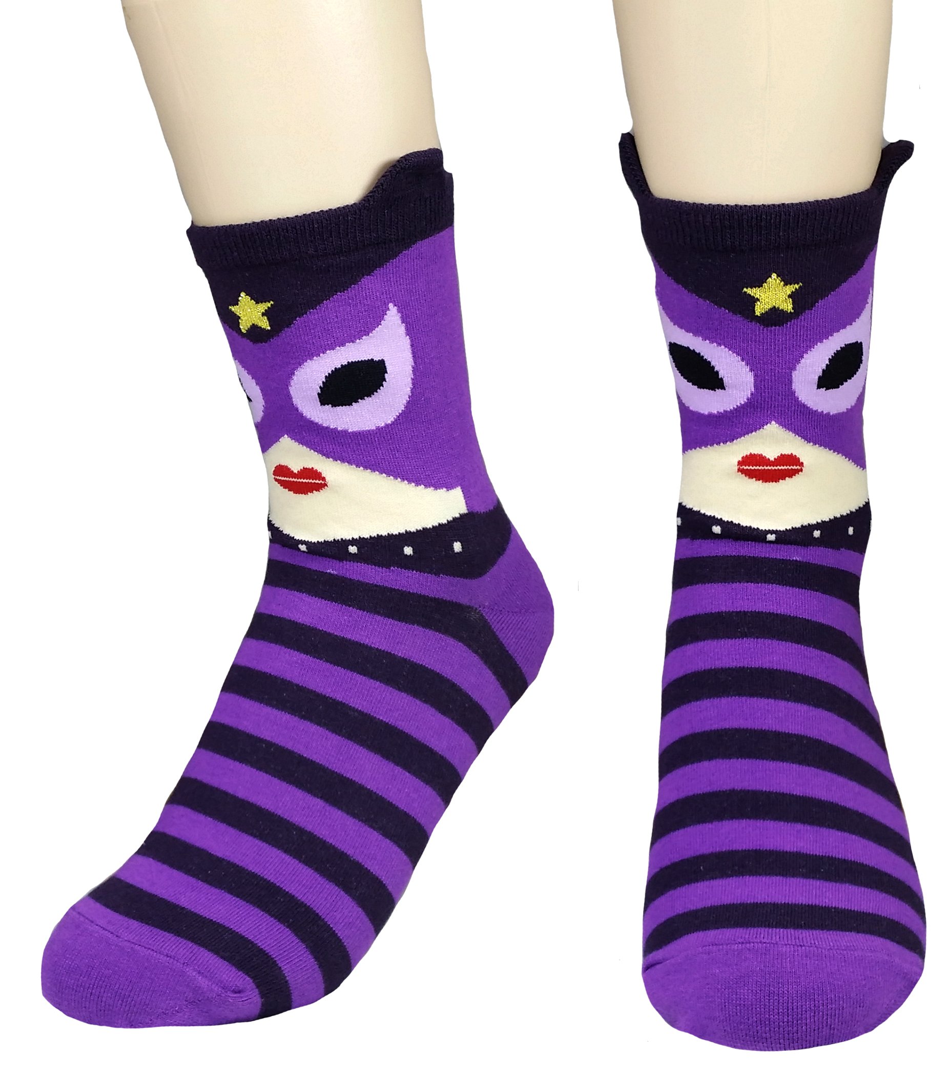 Superhero & Villain Cartoon Socks for Women - Cute & Comfortable Hero Socks Set - Perfect for Cosplay, Gift Giving & Everyday Wear