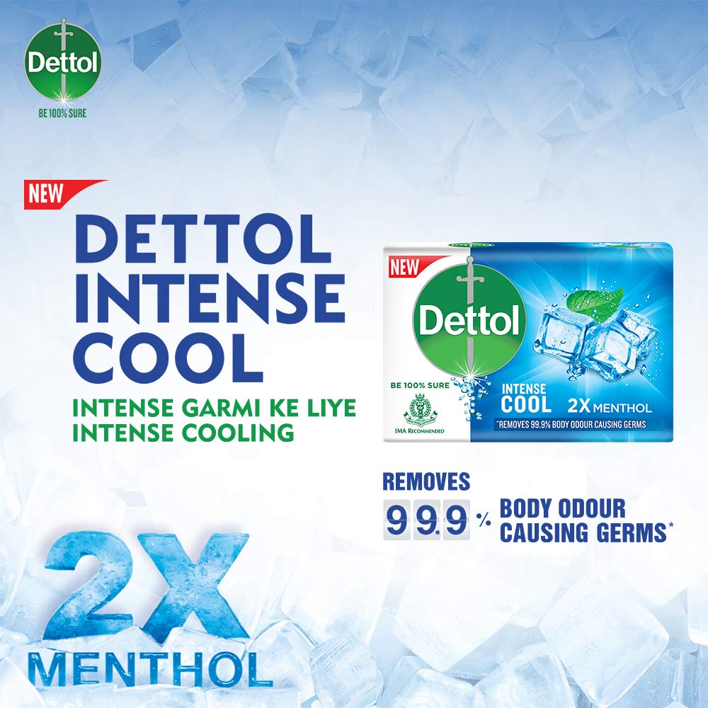 Dettol Cool Refreshing Soap Bar, 42g - Antibacterial Hand Wash for Daily Hygiene & Germ Protection at Home, Gym, or Travel