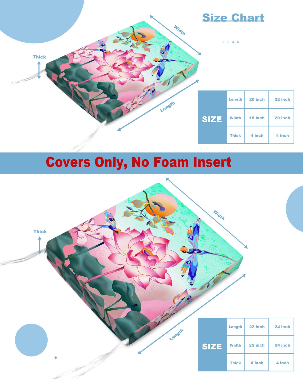 Waterproof Patio Cushion Covers 24