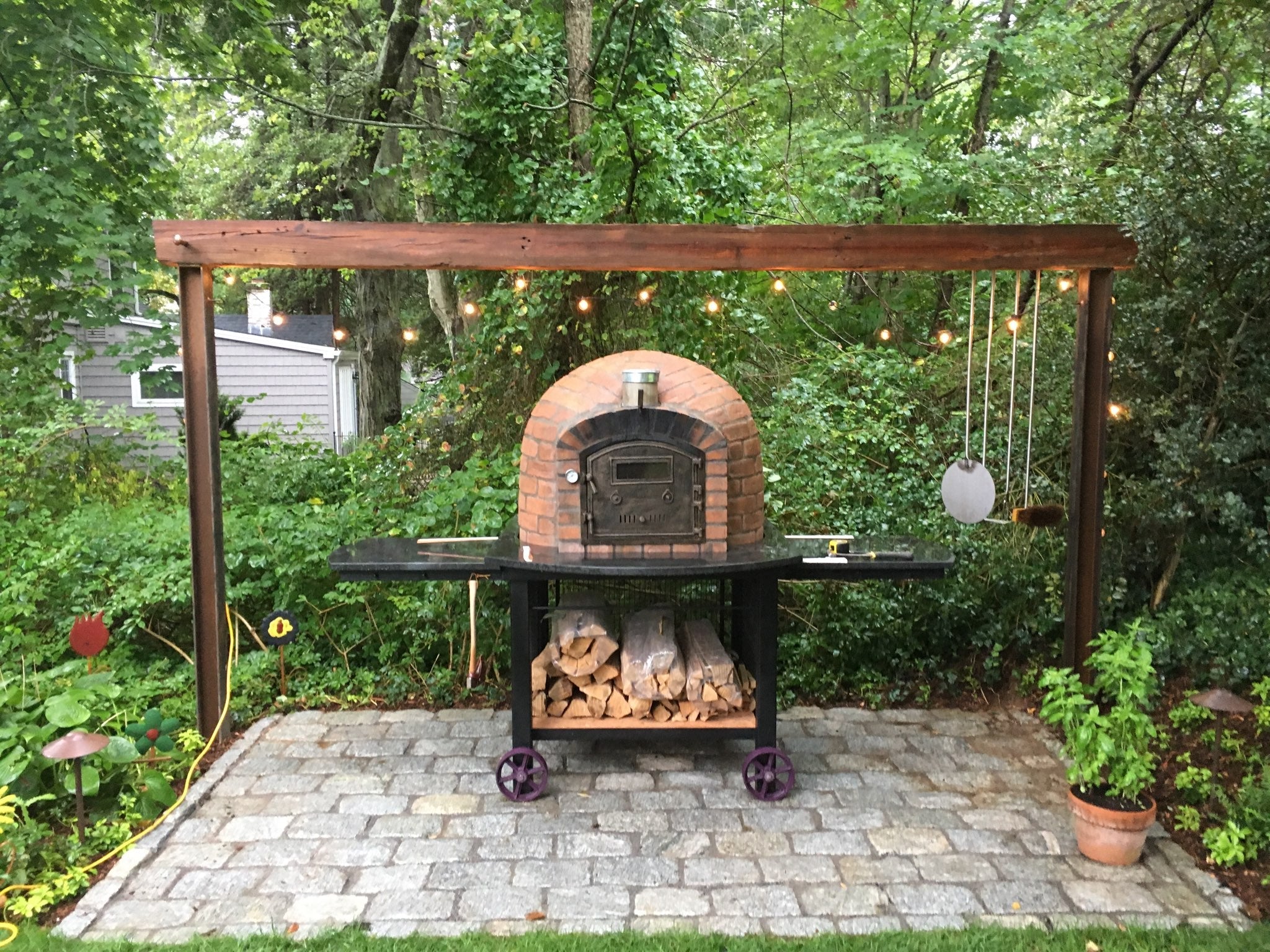 Premium Rustic Lisboa Hybrid Pizza Oven - Best Seller for Outdoor Cooking, Backyard Parties & Authentic Wood-Fired Pizza at Home