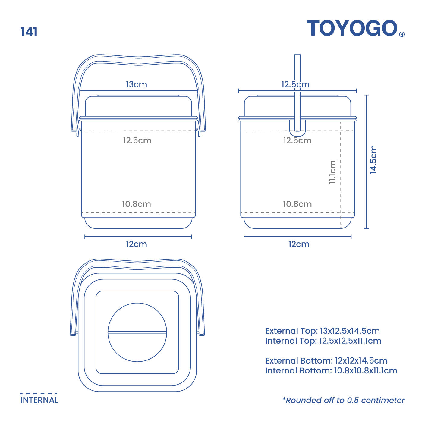 Square Food Carrier (141) - Insulated Lunch Box for Office, School & Picnic - BPA-Free Meal Container for Hot & Cold Food Storage