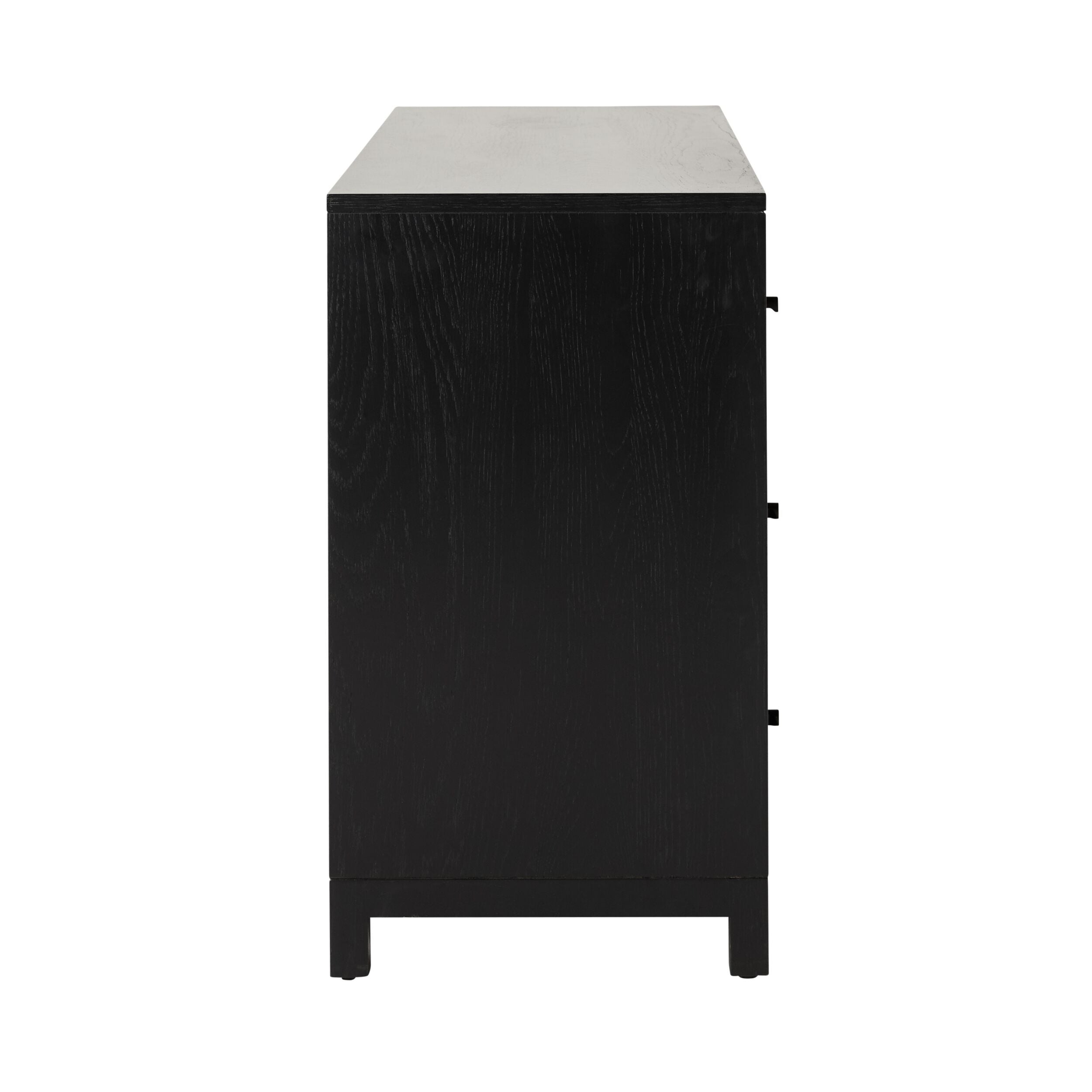 Avalon 6-Drawer Dresser Chest - Black Wooden Bedroom Storage Furniture for Clothes, Blankets & Organizing
