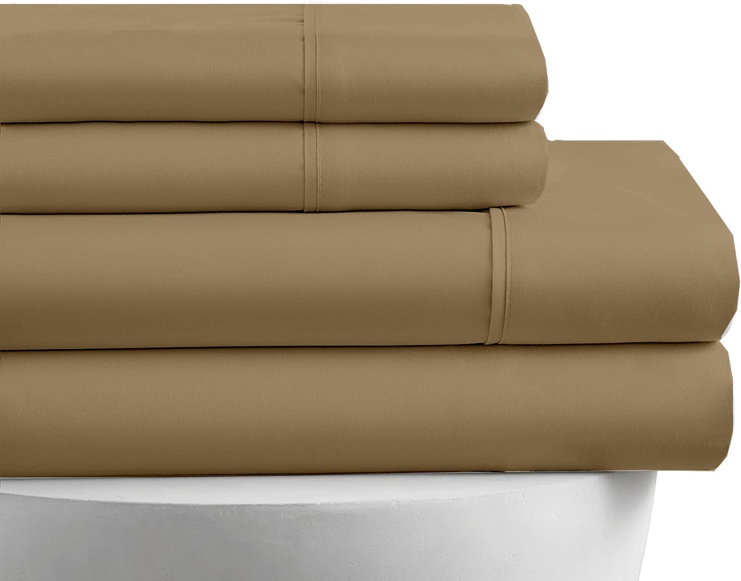 Premium 100% Egyptian Cotton Bed Sheets 400 Thread Count (4-Piece Set) - Short Queen Size 60x75 Inches for RV, Camper, Trailer - Fits Mattress Up to 12-18
