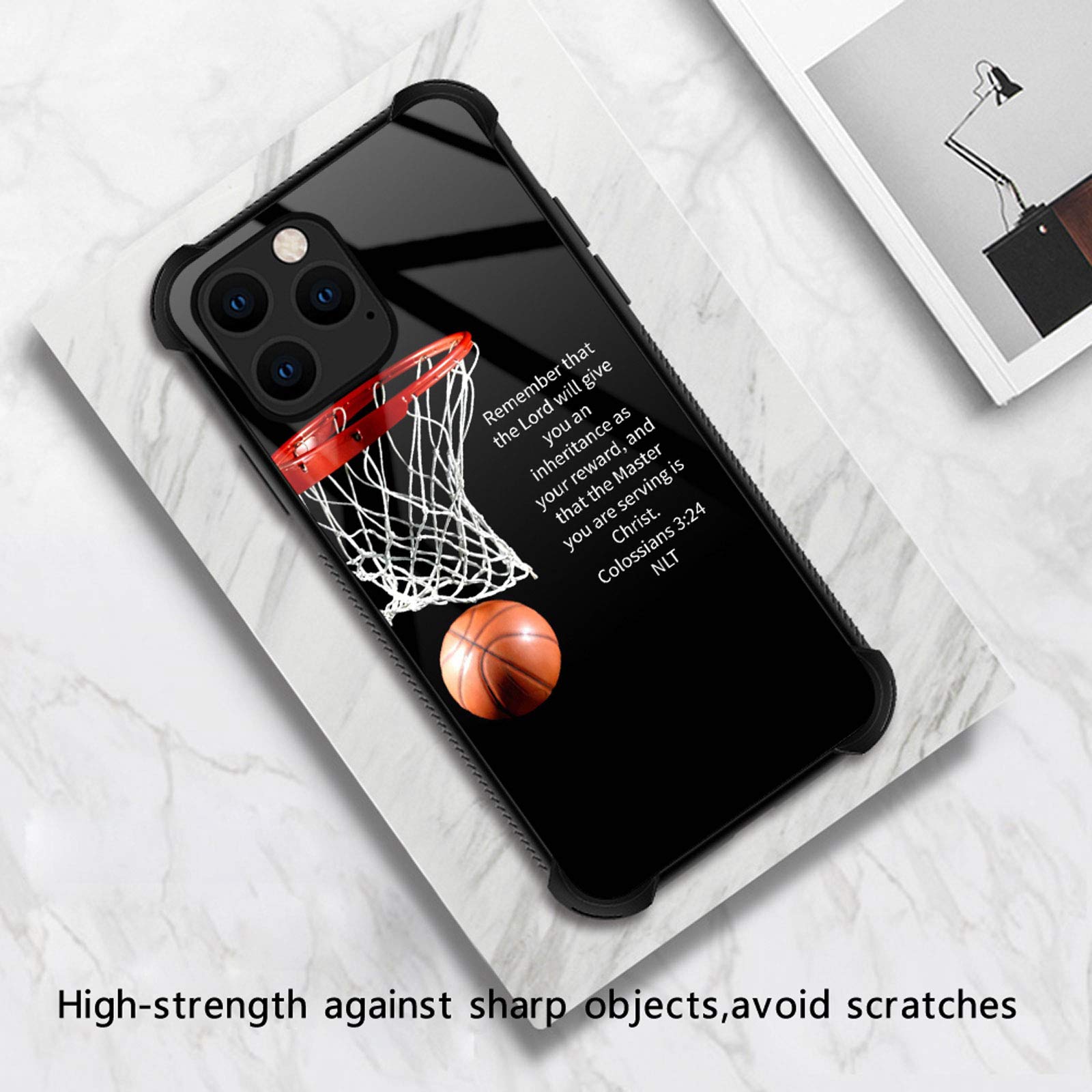 iPhone 12 Mini Case for Girls - Basketball Inspirational Text & Graphic Design, Shockproof Anti-Scratch Hard PC Back Cover | Perfect for Sports Fans, School, and Everyday Protection