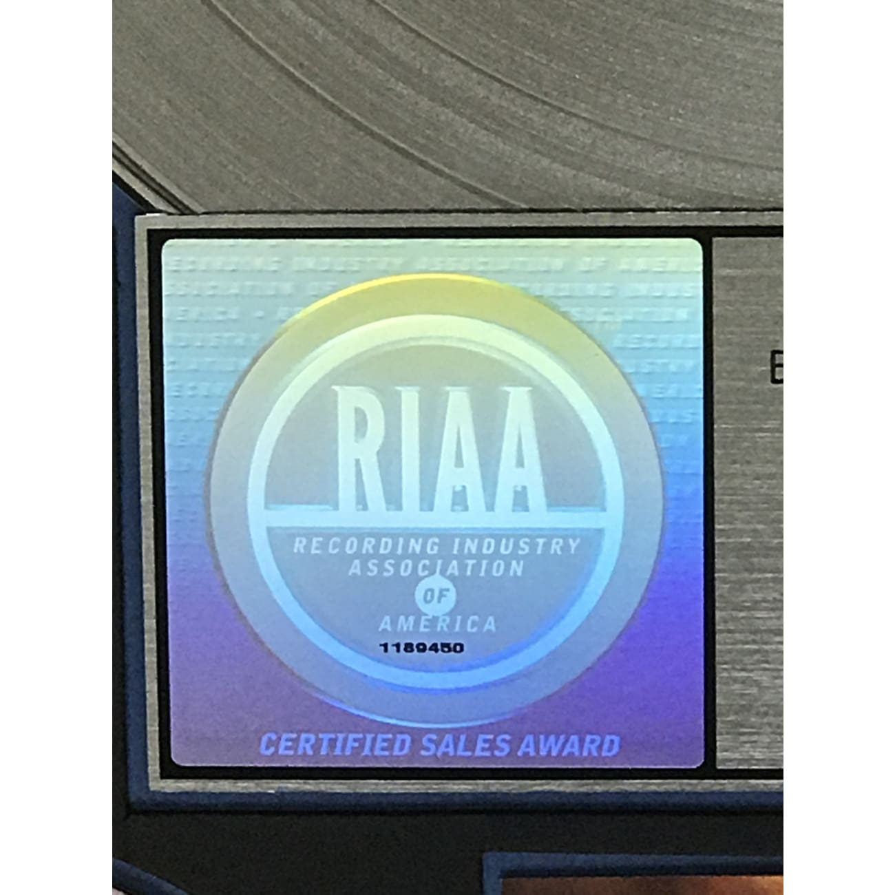 98 Degrees and Rising RIAA 4x Multi Platinum Album Award - Certified Music Collectible for Fans & Display (Perfect for Home Decor, Music Memorabilia Collections & Gift Giving)