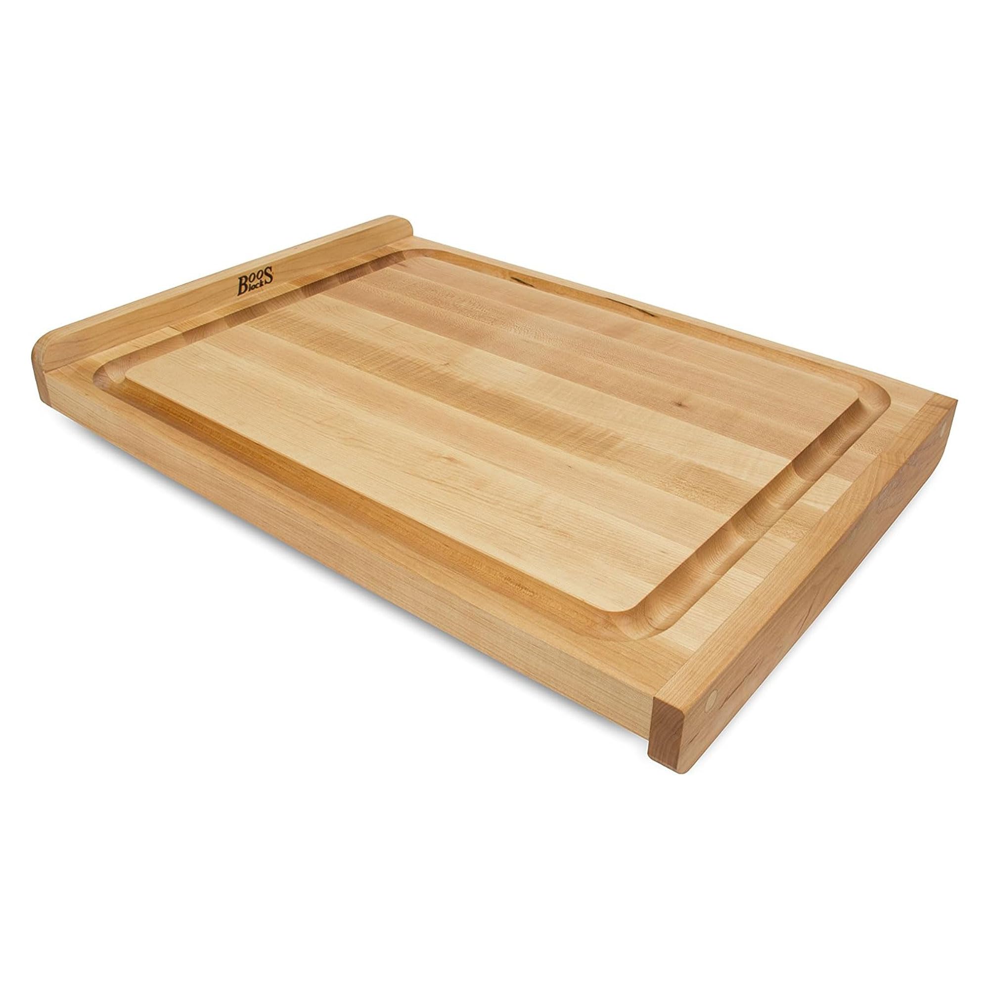 John Boos Large Reversible Maple Wood Cutting Board with Juice Groove - 1.25-Inch Thick, 23.75