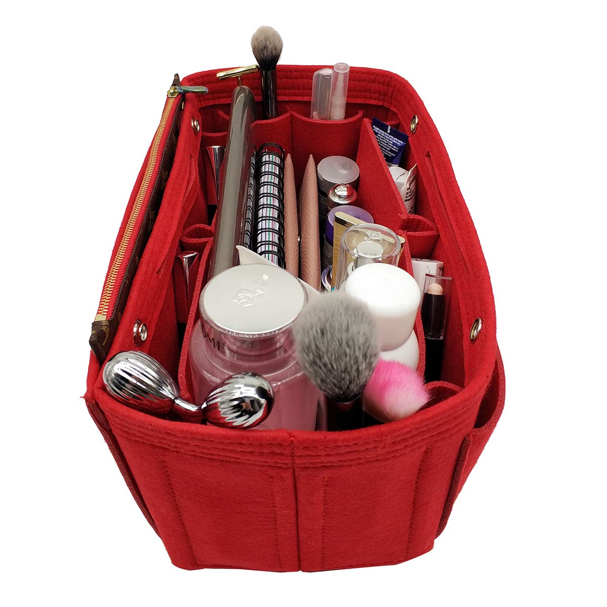 LEXSION Felt Purse Organizer Insert - Multi-Pocket Handbag Organizer with 10 Slots for Wallets, Phones & Cosmetics | Perfect for Tote Bags, Crossbody & Designer Purses