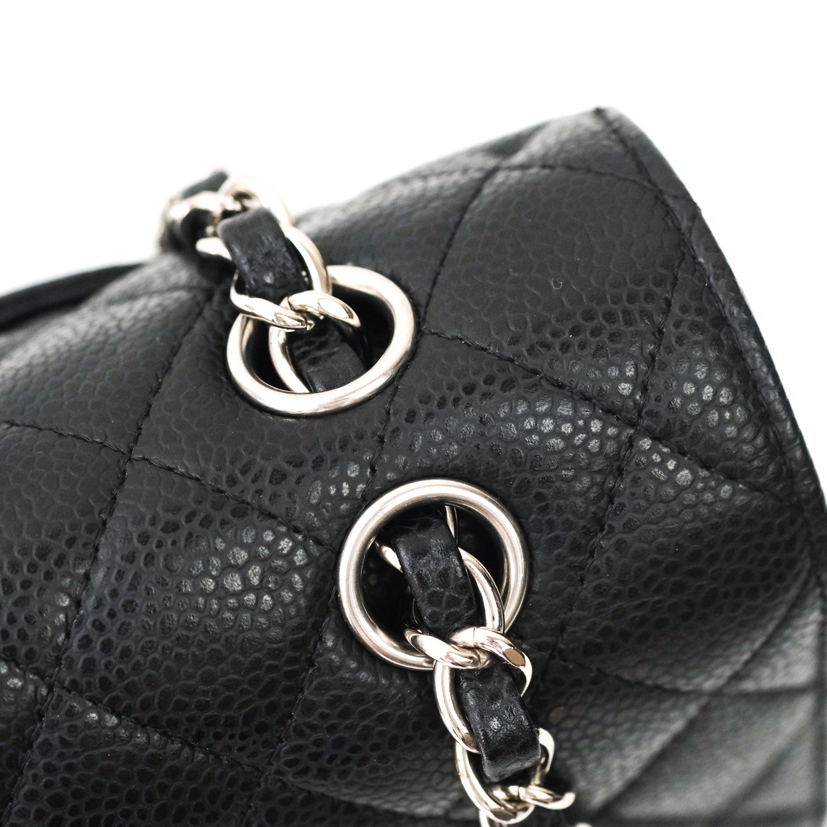 Chanel Classic M/L Medium Double Flap Bag Black Caviar Leather with Silver Hardware - Luxury Handbag for Women, Perfect for Work, Evening Events & Special Occasions