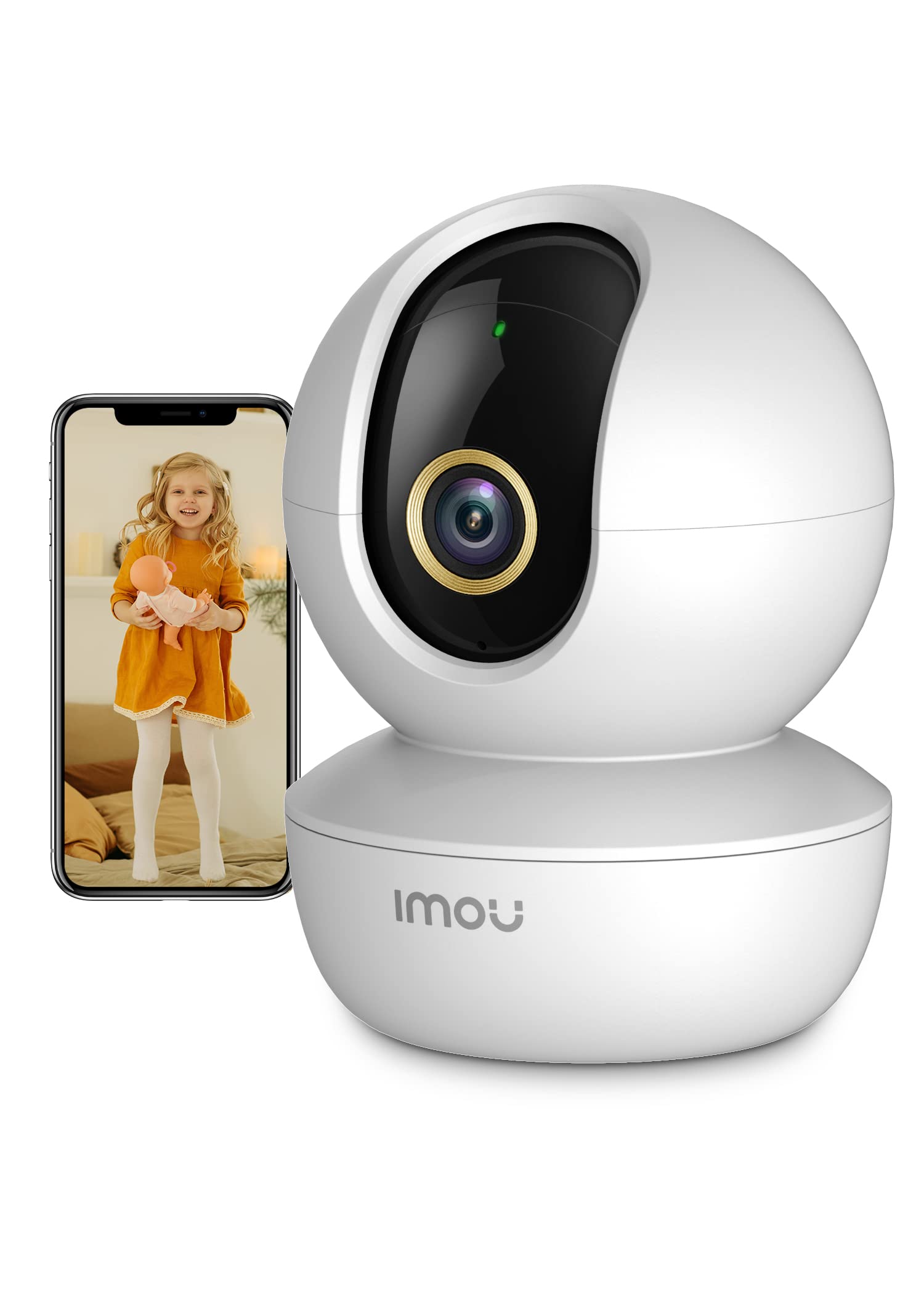 Imou Wireless Indoor Security Camera with Pan/Tilt - 1080p HD WiFi Baby Monitor, Night Vision, 2-Way Audio, Human/Sound Detection & Motion Tracking (2.4G Only) - Ideal for Home Security, Pet Monitoring & Child Care