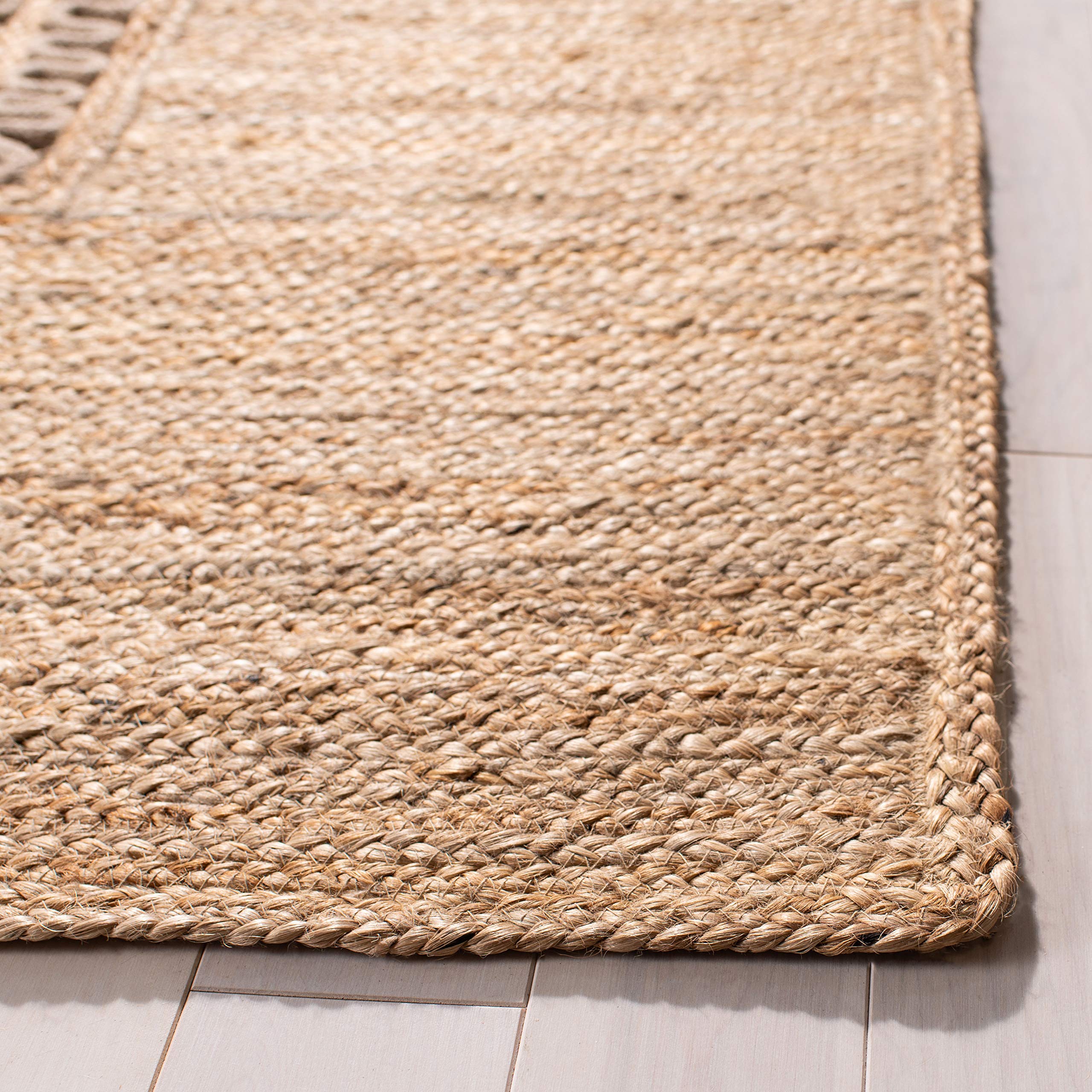 SAFAVIEH Handmade Boho Jute Area Rug 5' x 8' - Natural Fiber Farmhouse Rug for Living Room & Bedroom, Beige (NF374B) | High Traffic Durable Floor Mat for Home Decor, Cozy Boho Chic Style
