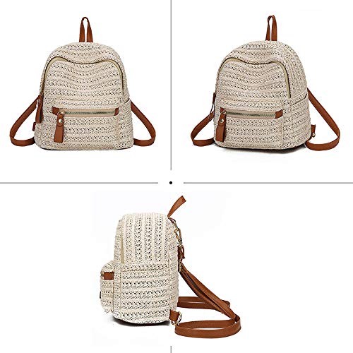 ZLM BAG US Handwoven Straw Backpack for Women - Bohemian Beach Purse, Casual Holiday Daypack - Perfect for Beach Outings, Summer Travel & Boho Fashion