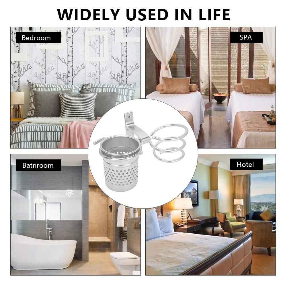Wall Mounted Hair Dryer Stand Holder - Bathroom Organizer & Multipurpose Rack for Blow Dryer Storage (Perfect for Small Spaces, Salon & Home Use)