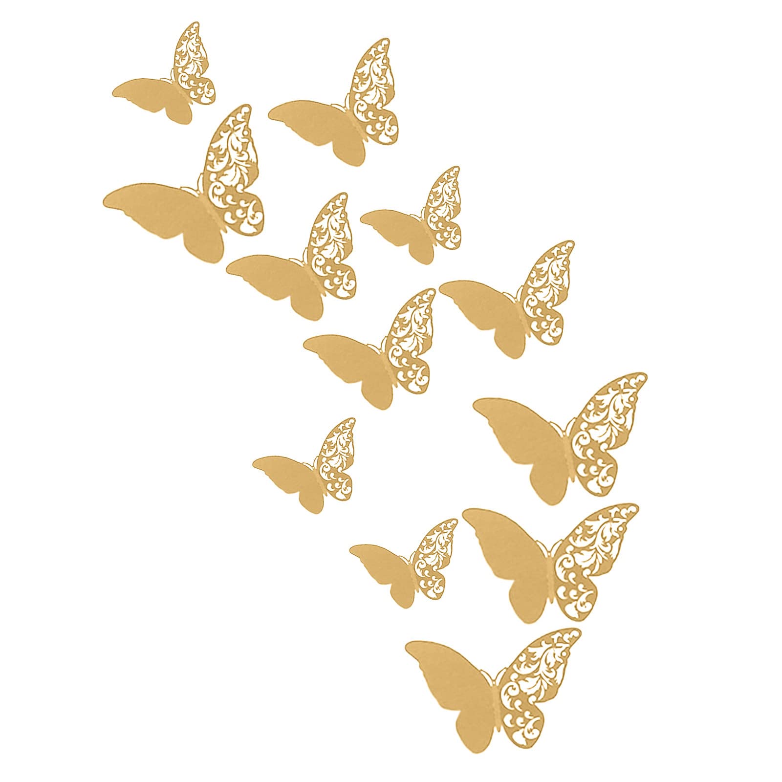 3D Hollow Pearl Paper Butterfly Wall Stickers - Removable Tree Decals for Living Room & Bedroom - Wedding & Festival Home Decor - Perfect for Nursery, Kids Room & Party Backdrop (One Size)