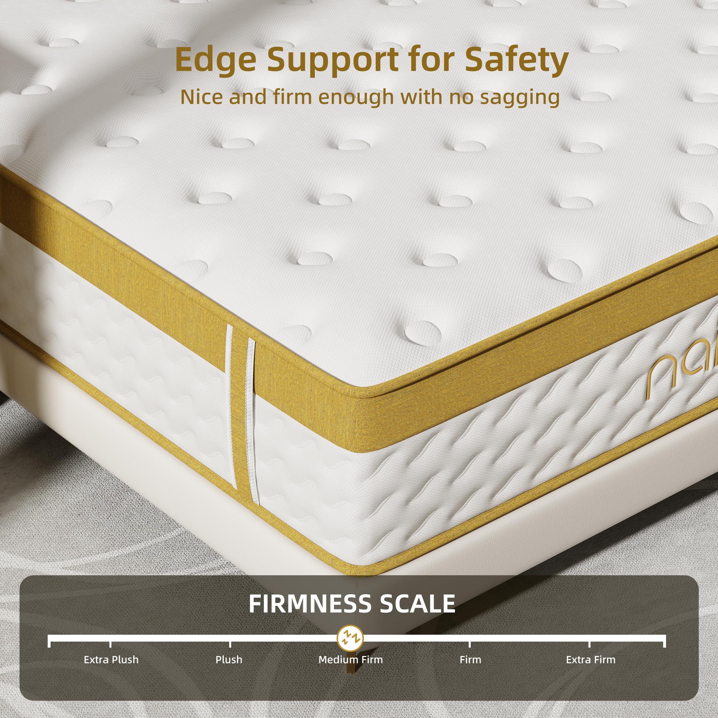 10 Inch Twin Size Cooling Gel Memory Foam Hybrid Mattress in a Box - CertiPUR-US Certified, Medium Firm with Pocket Springs for Back Pain & Pressure Relief - Perfect for Hot Sleepers, Guest Rooms & Dorm Beds