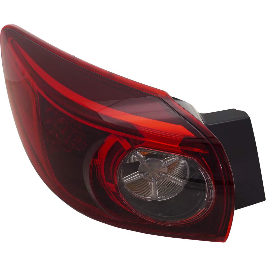 KarParts360 LED Tail Light Assembly - Driver Side for 2014-2018 Mazda 3 (Replaces MA2804116) - Durable Replacement with Bulbs - Perfect for Night Driving & Enhanced Safety