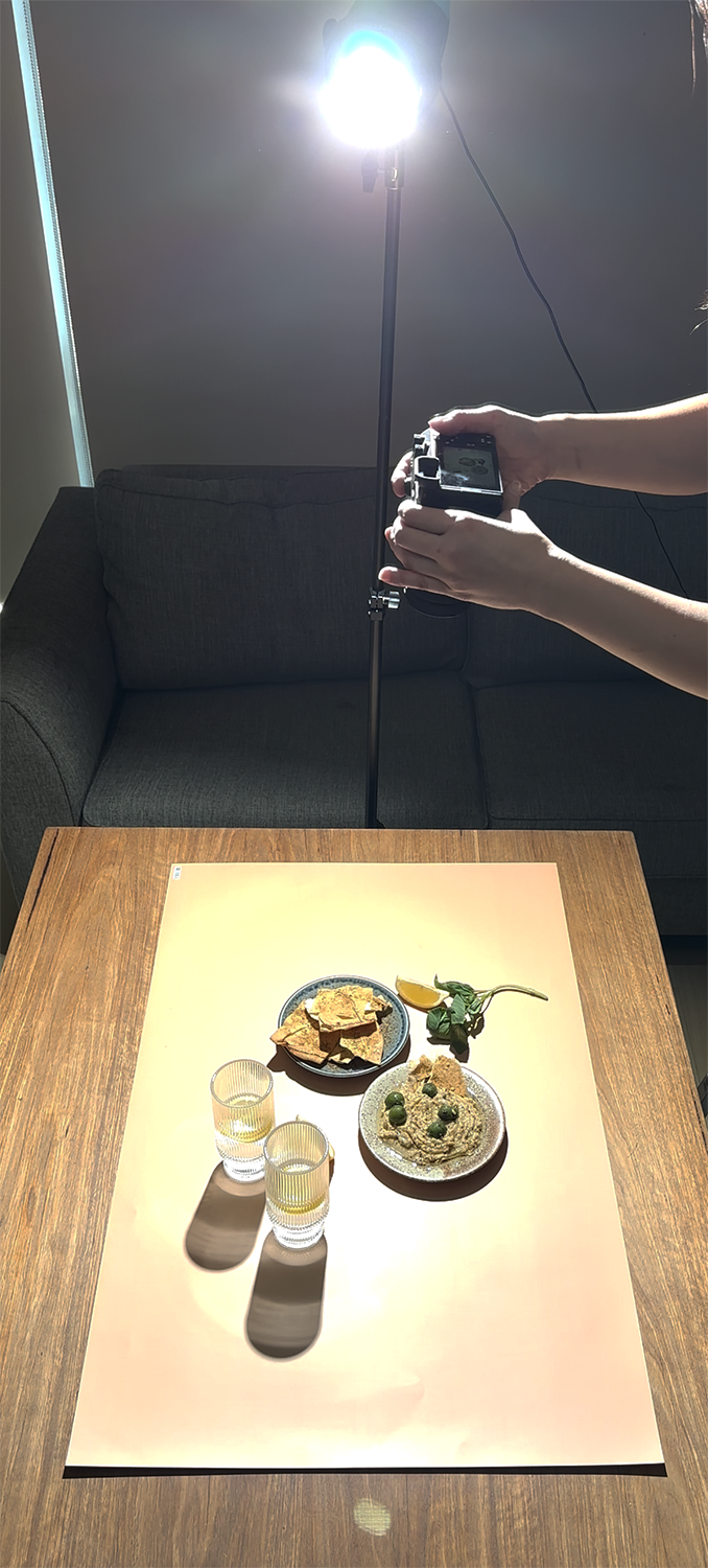 56cm x 87cm Flat Lay Instagram Backdrop in Nude - Perfect for Product Photography, Blogging & Social Media Content Creation