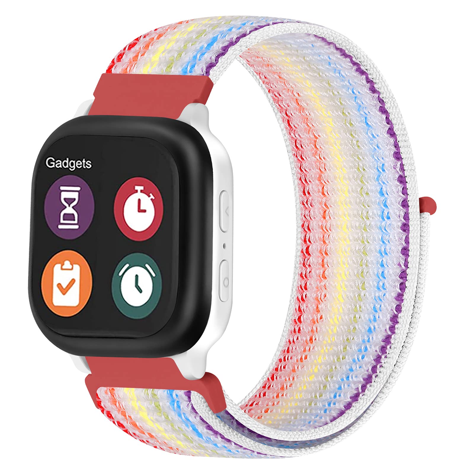 MHunter Kids Nylon Watch Band - 20mm Soft Breathable Sport Hook Loop Strap for Gizmo Watch 3 2 1 / Gabb Watch 3 2 1 / SyncUP Watch - Durable Replacement Smartwatch Bands for Boys & Girls - Perfect for School, Sports & Outdoor Activities