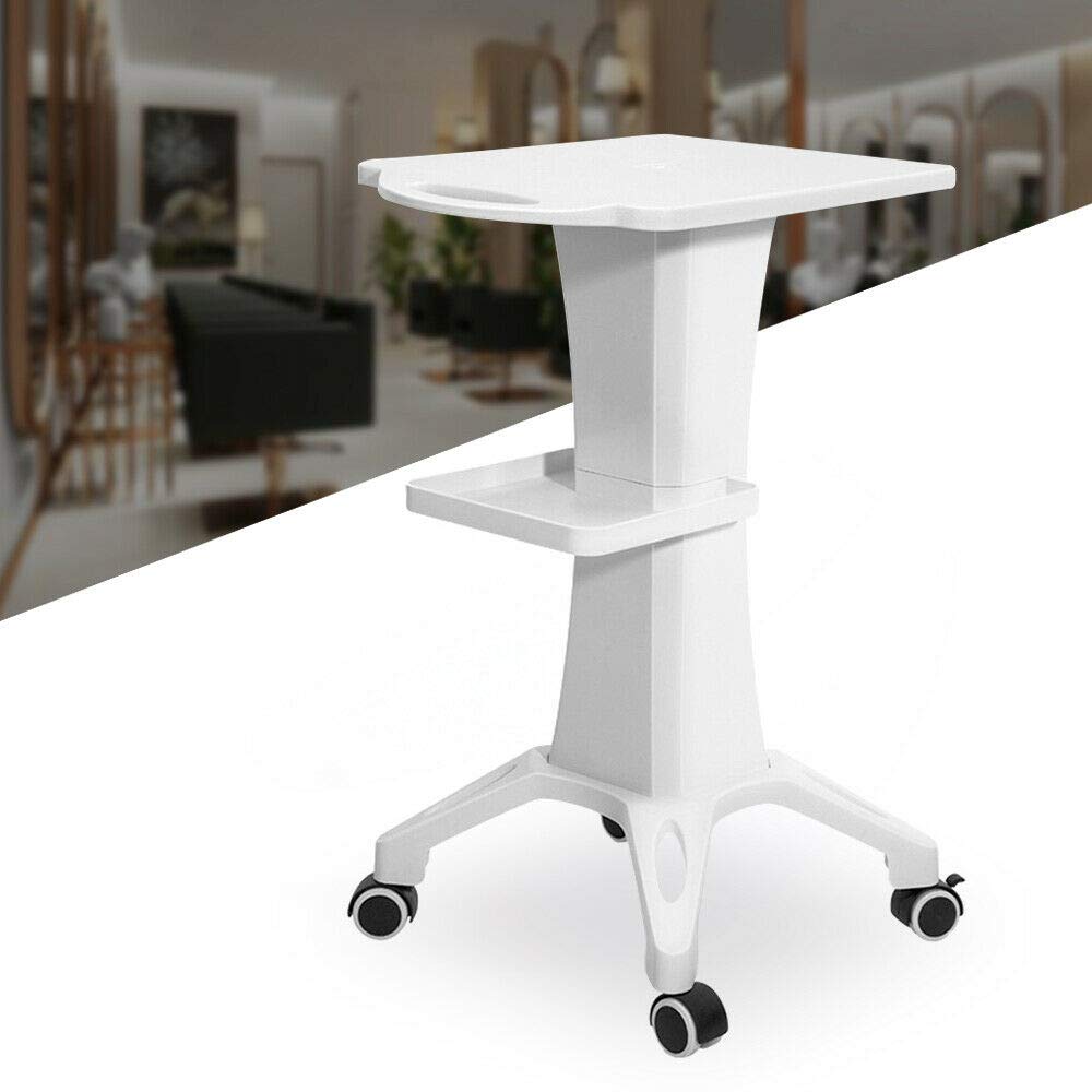 TFCFL Salon Trolley Stand - Professional Rolling Beauty Cart with Wheels for Spa, Hair & Nail Salon - White Mobile Storage Organizer (Model No.7) | Perfect for Salon Stylists, Makeup Artists & Home Beauty Stations