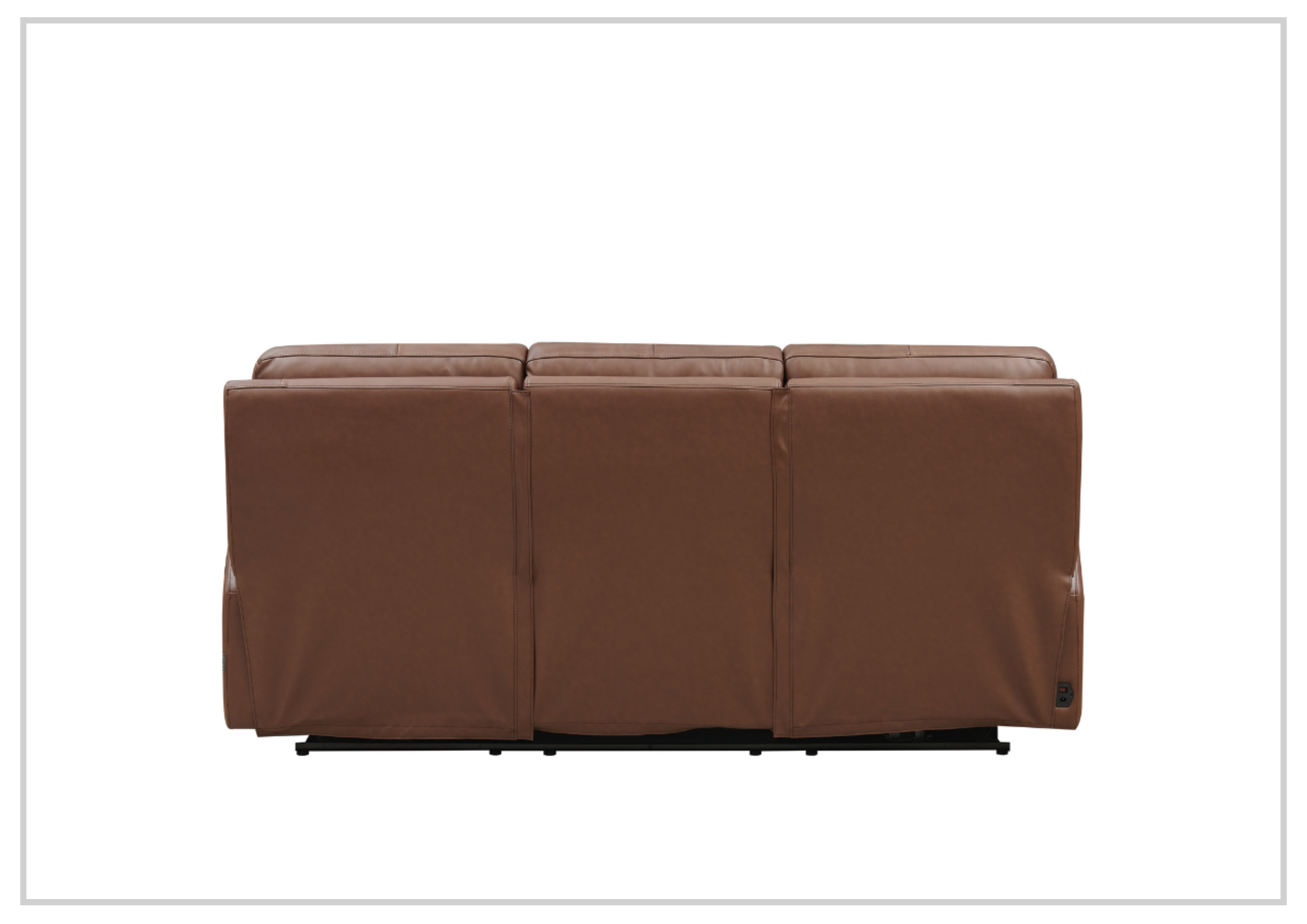 Hydeline Vienna Brown Leather Zero Gravity Reclining Sofa with Console - Modern Recliner Couch for Living Room, Home Theater & Relaxation | Ergonomic Design for Ultimate Comfort