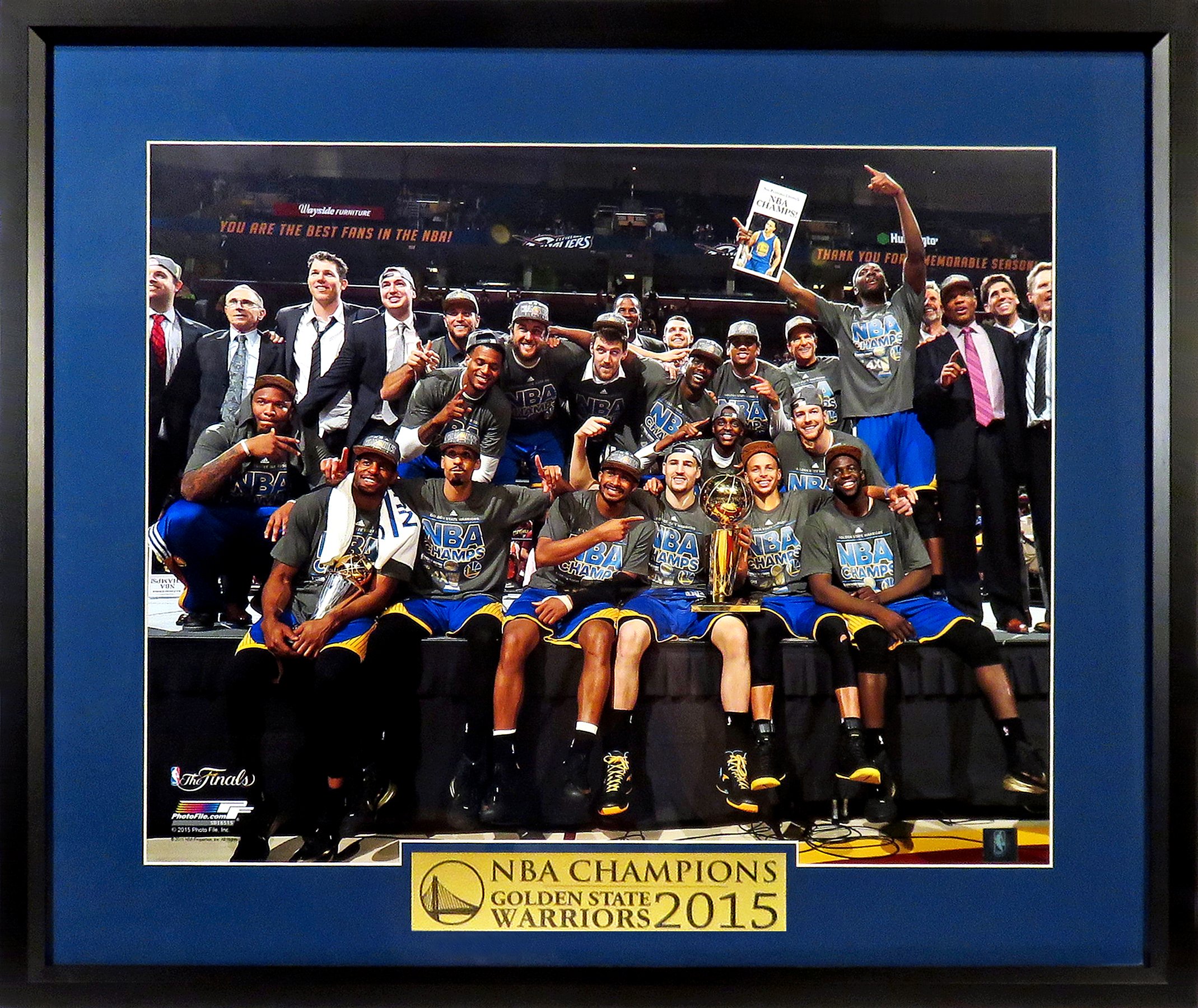 Golden State Warriors 2017 NBA Finals Champions Framed Photo 11x14 Inches - Perfect for Sports Fans, Man Cave Decor, and Warriors Memorabilia Collection
