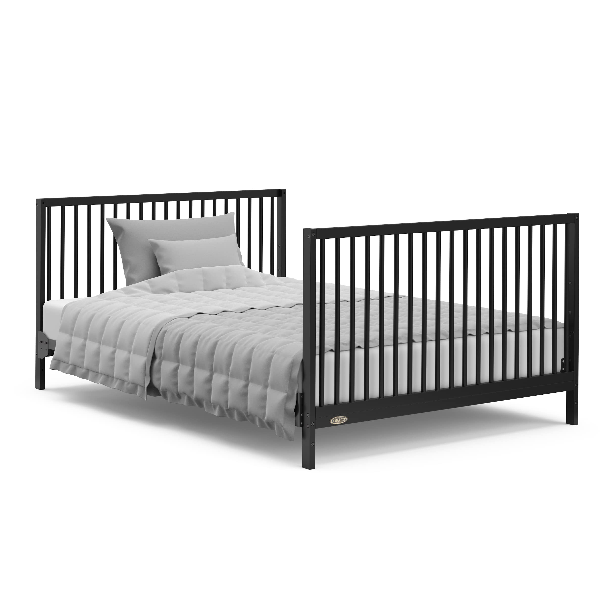 Graco Teddi 5-in-1 Convertible Crib with Storage Drawer (Black) – GREENGUARD Gold Certified, Converts to Toddler Bed/Daybed/Full Bed, Safe Nursery Furniture for Baby & Kids Room | Perfect for Small Spaces & Growing Families