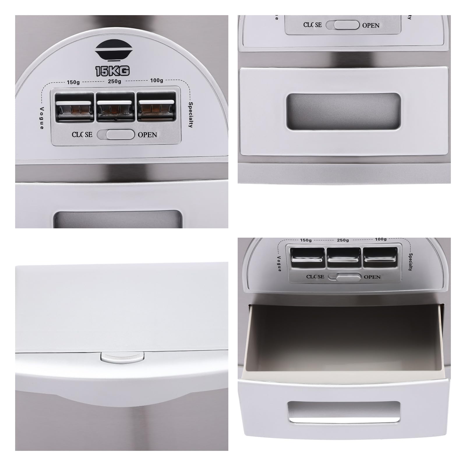 Automatic Rice Dispenser - 15kg/33lb Stainless Steel Rice Storage Container with Measuring Cup | Perfect for Rice Cooker, Kitchen Organization & Bulk Food Storage | Ideal for Restaurants, Home Kitchens & Meal Prep