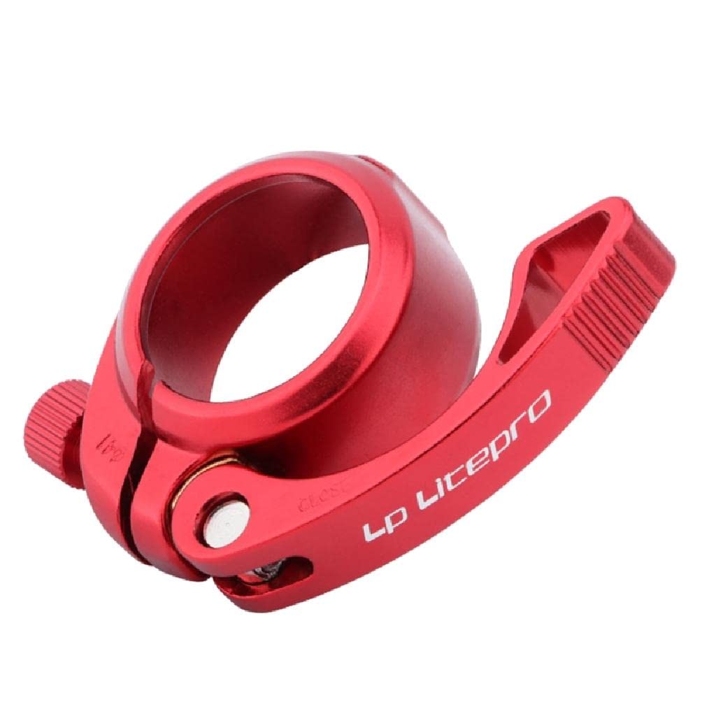 33.9mm Quick Release Aluminum Alloy Bike Seatpost Clamp for MTB & Road Bikes - Secure Seat Tube Clip for Mountain Cycling, Commuting and Fitness Riding